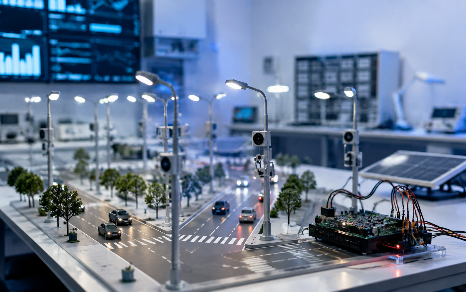 Automatic Street Lighting project visualization